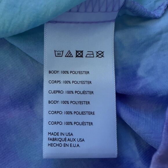 NWT Urban Outfitters Urban Renewal Shirt XS Tie Dye Button Up Pink Purple Blue - Picture 10 of 11